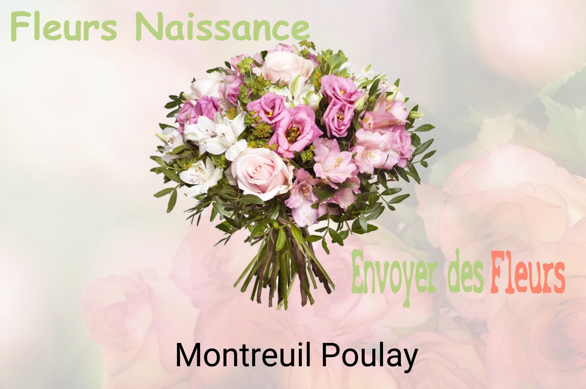 Bouquet de fleurs de naissance livré à Montreuil-Poulay