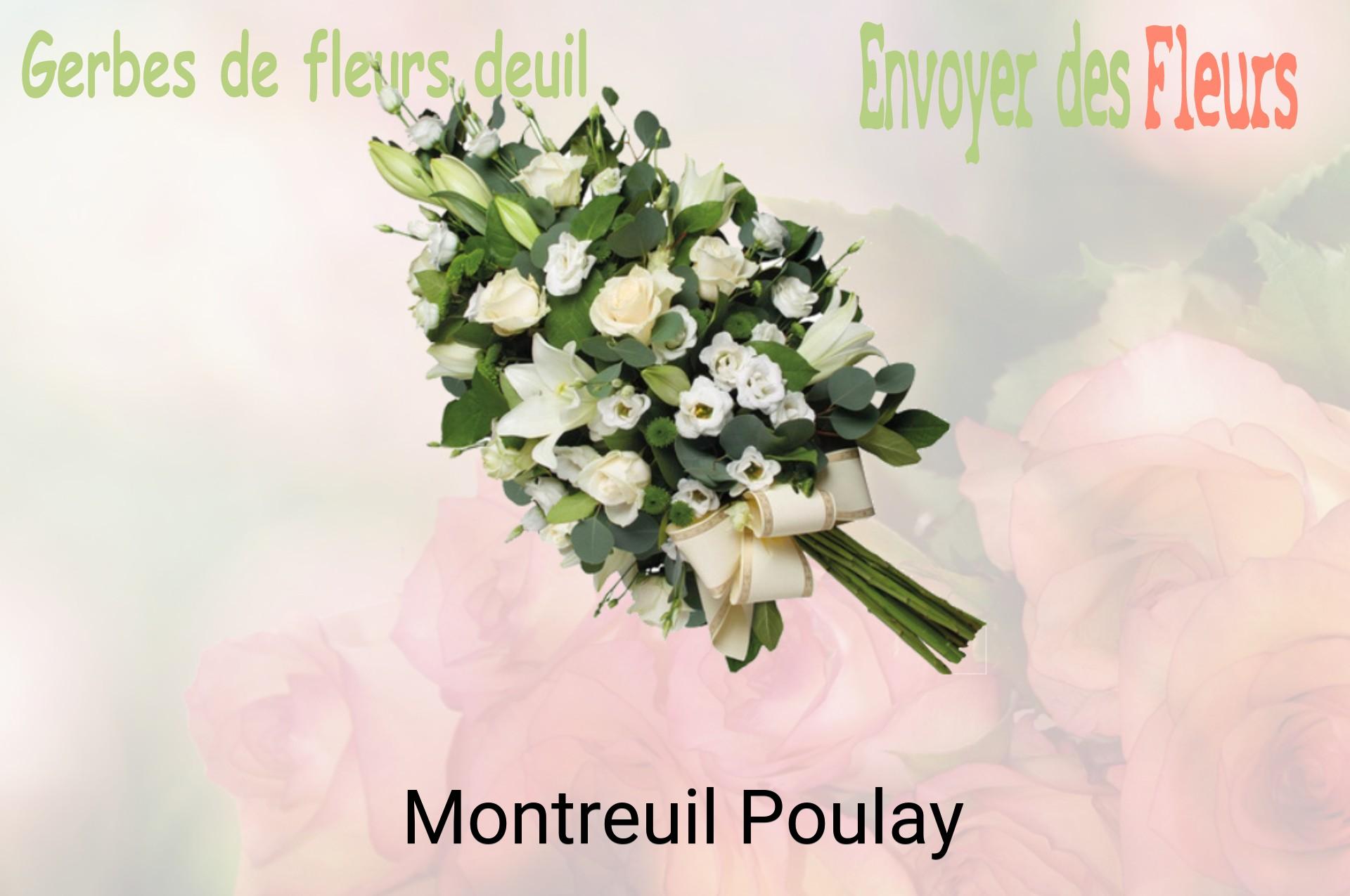 Gerbe de fleurs de deuil livrée à Montreuil-Poulay